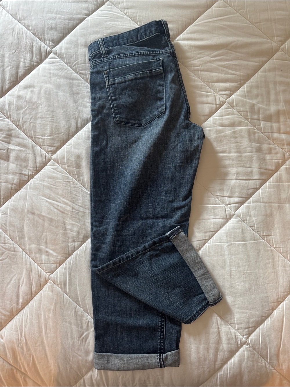 Mossimo Supply Co. Dark Blue Cropped Ankle Jeans